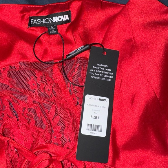 super sexy red lacey crop top - Picture 2 of 3